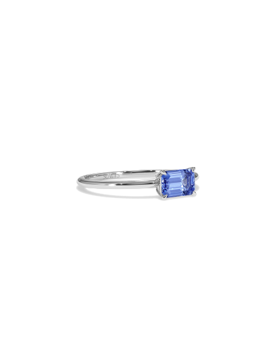SLAETS Jewellery East-West Mini Ring Blue Sapphire, 18kt Rosegold (horloges)